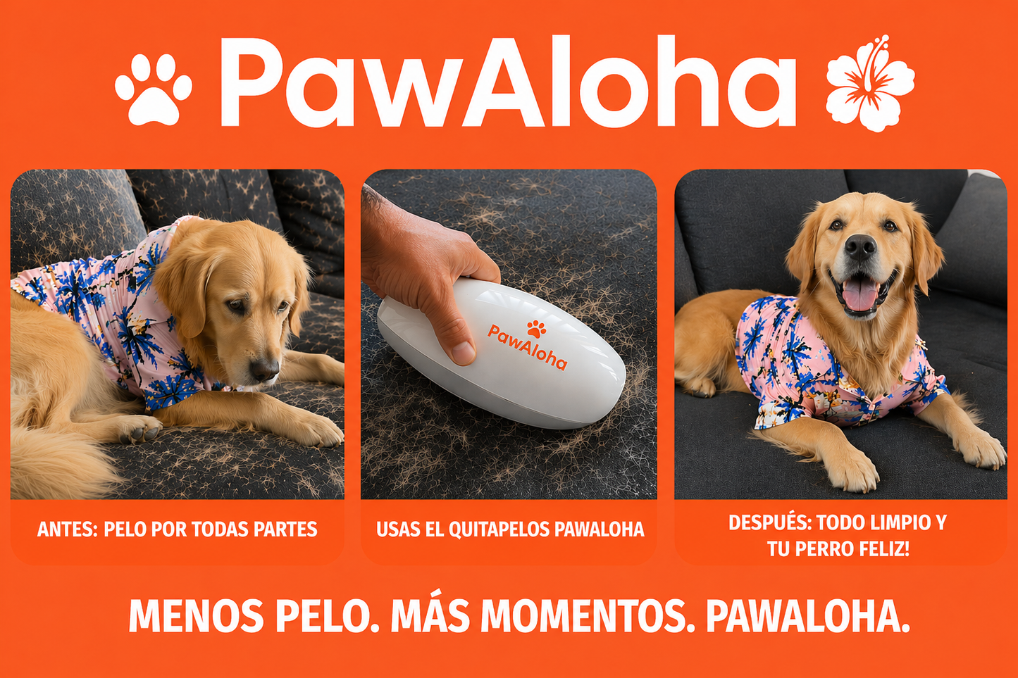 Pack PawAloha — 2 Camisas + Rodillo gratis